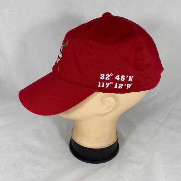 Solid Red Baseball Cap San Diego - Picture 4 of 10